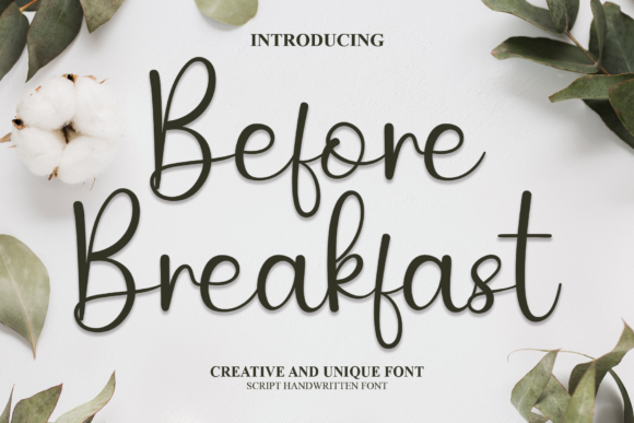 Before Breakfast: A Handwritten Font for Elegant Design