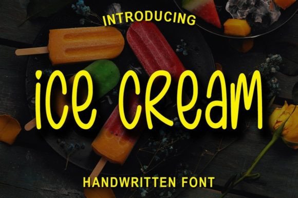 Ice Cream: A Handwritten Font for Authentic Design