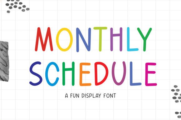 Monthly Schedule: A Handwritten Font for Authentic Design