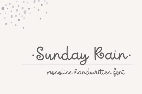 Sunday Rain: A Smooth Monoline Font for Modern Design